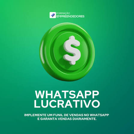 Capa do WhatsApp Lucrativo — Curso online
